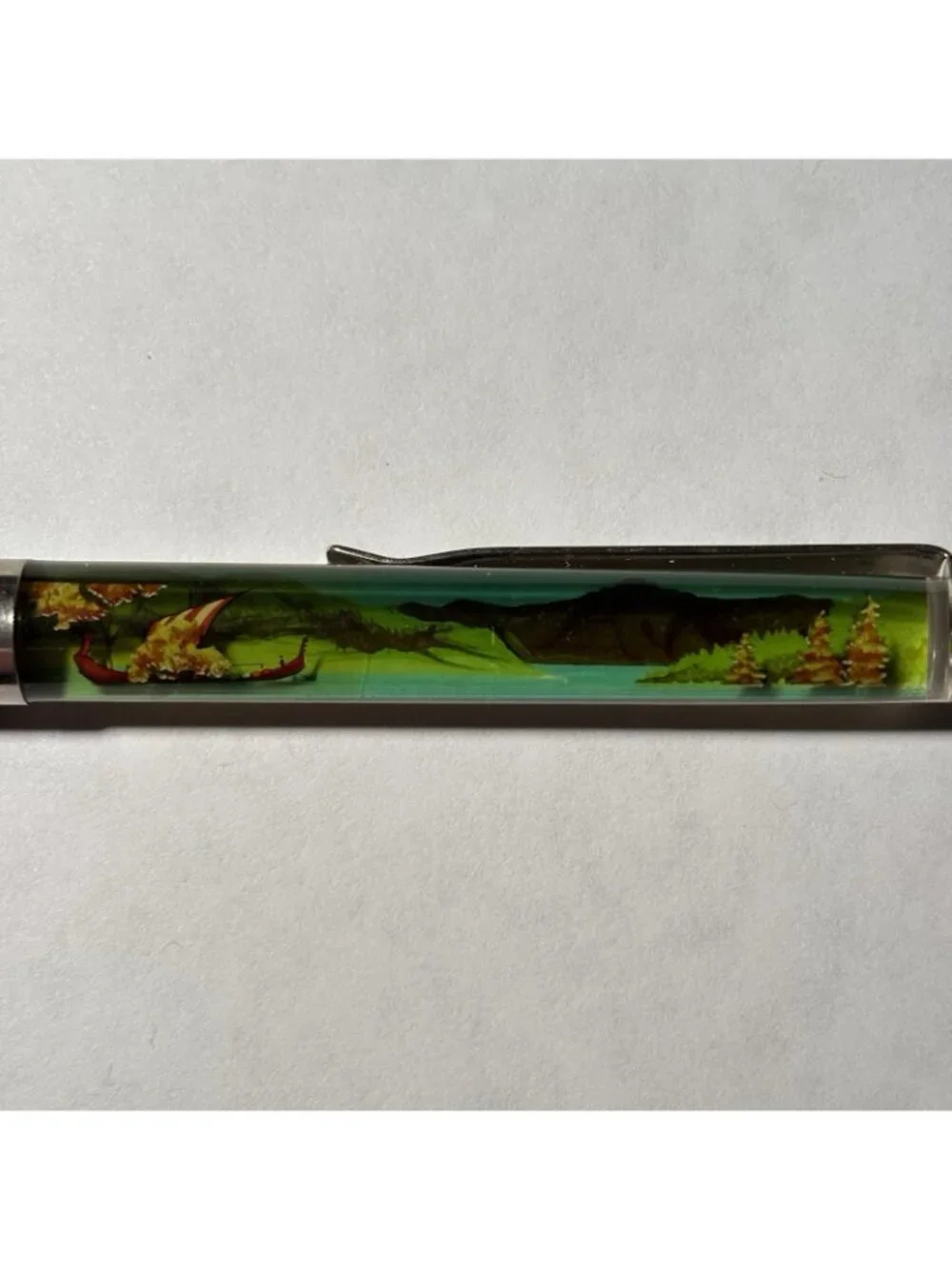 Hilsen Fra Norge Floaty Pen Greetings From Norway Viking Sailing Ship Moves Vtg